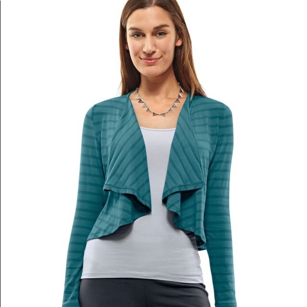 Blue canoe wide stripe flirty jacket